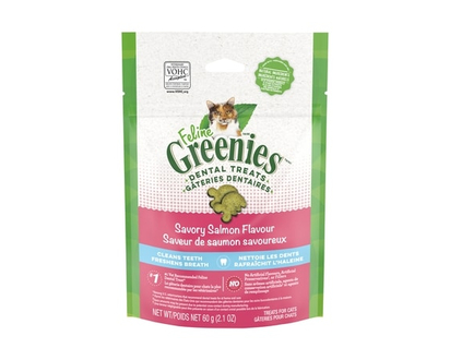 Greenies Feline Treats For Cats Dental Treats Savory Salmon Flavour - 60.0 G