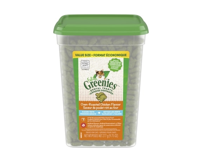 Greenies Dental Treats Treats For Cats Oven-Roasted Chicken Flavour Value Size - 277.0 G