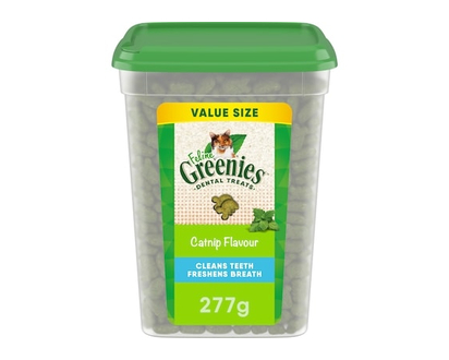 Greenies Feline Adult Natural Dental Care Cat Treats Catnip Flavour Value Size - 276.0 G