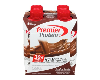 Premier Boisson Fouettée à Source de Protéines Chocolat 4 Emballage - 325.0 ML