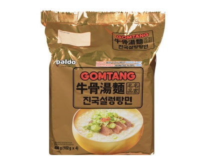 Paldo Gomtang Oriental Style Noodles with Soup Base Beef Flavour - 408 G