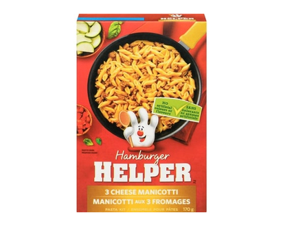 Betty Crocker Hamburger Helper Pasta Kit 3 Cheese Manicotti - 170.0 G