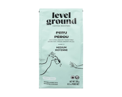 Café d'origine unique pérou mi-noir et doux moulu - 300.0 G