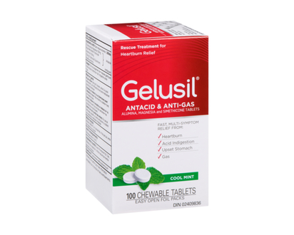 Gelusil Antiacide et antigaz saveur de menthe fraîche - 100.0 EA