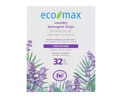 Eco-Max Laundry Detergent Strips Natural Lavender - 32.0 EA