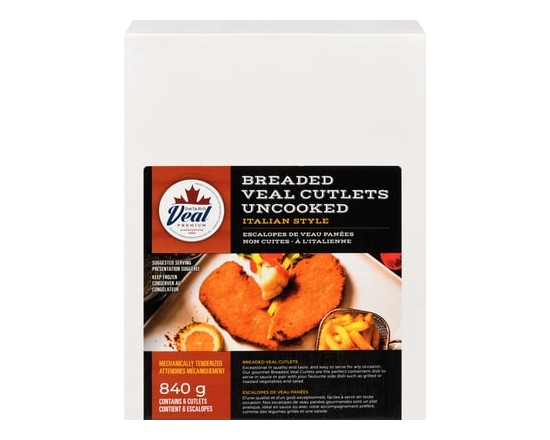 Breaded Veal Cutlets Uncooked Italian Style - 840.0 G