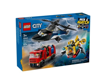 LEGO City Great Vehicles Helicopter, Fire Truck & Submarine Remix 60462 - 1.0 EA
