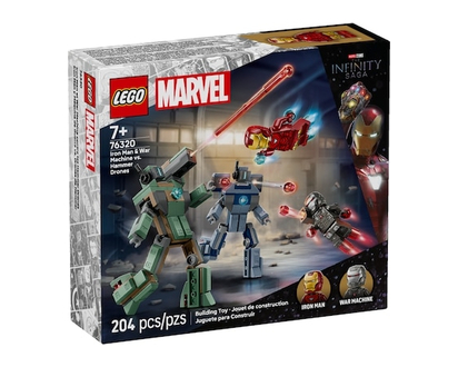 LEGO Marvel Iron Man et War Machine contre les Hammer Drones, Jouet de Construction 76320 - 1.0 EA