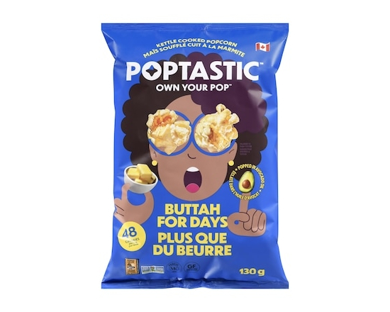 POPTASTIC Kettle Cooked Popcorn Buttah For Days - 130.0 G