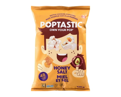 POPTASTIC Kettle Cooked Popcorn Honey Salt - 130.0 G
