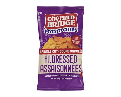 Covered Bridge Potato Chips, All Dressed Crinkle Cut - 170.0 G