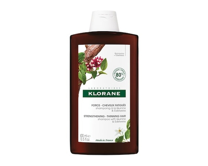 Klorane Shampoo with Quinine & ORGANIC Edelweiss - Strengthening for thinning hair - 400 ML