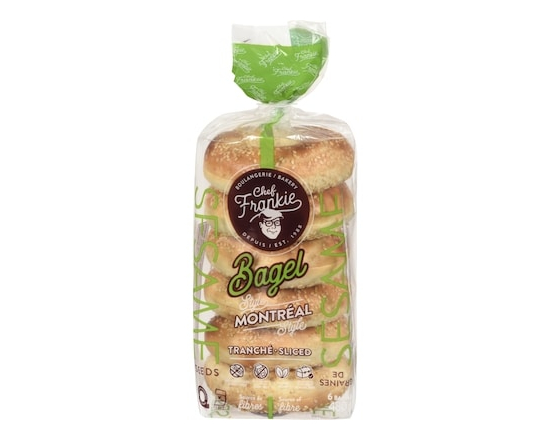 Chef Frankie Bagel style montréal graines de sesame tranché - 480.0 G