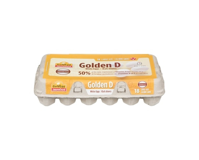 Goldegg Golden D White Eggs, Large - 18.0 EA