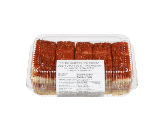 30 bouchées de pizza aux tomates et parmesan - 500.0 G