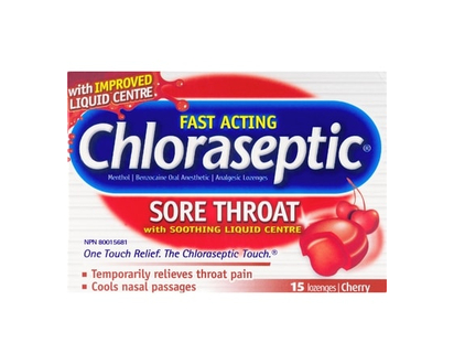 Chloraseptic Sore Throat Lozenges, Cherry - 15.0 EA