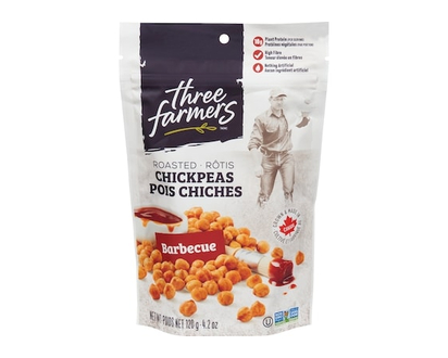 Three Farmers Roasted Chickpeas Barbecue - 120.0 G
