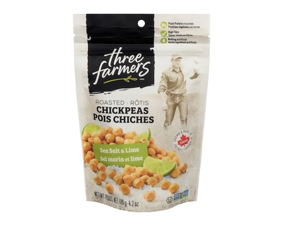 Three Farmers Roasted Chickpeas Sea Salt & Lime - 120.0 G