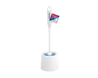 Vileda Powerfibres Toilet Brush with Caddy - 1.0 EA