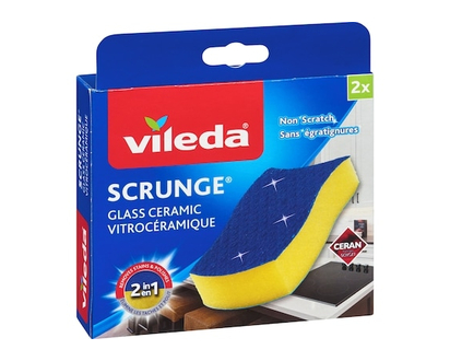Vileda Scrunge Glass Ceramic Scrub Sponge, 2-Pack - 2.0 PK