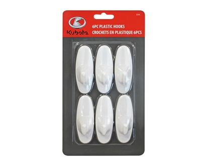 Kubota L’ensemble de 6 crochets en plastique - 1.0 EA