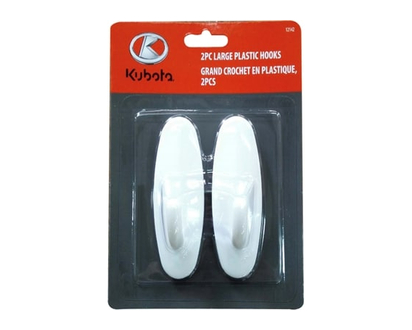 Kubota L’ensemble de 2 grands crochets en plastique - 1.0 EA