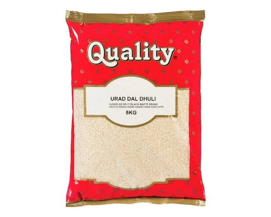Huskelss Split Black Mapte Beans Urad Dal Dhuli - 4.989 KG