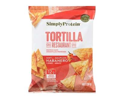 Simply Protein Restaurant-Style Protein Chips Tortilla Hint Of Habanero Flavoured - 130.0 G