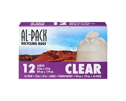 Al-Pack Clear Recycle Bag, 35 x 47 in - 12.0 EA