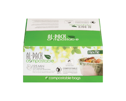 Al-Pack Food Waste Bags Compostable Mini - 125.0 EA