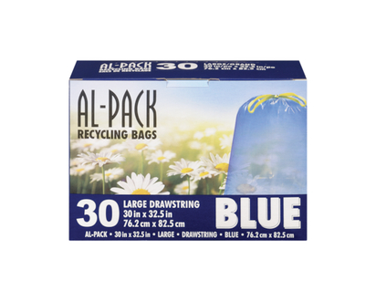 Al-Pack Blue Drawstring Bags - 30.0 EA