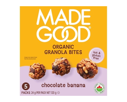 MadeGood Bouchées granola chocolat banane - 24 G