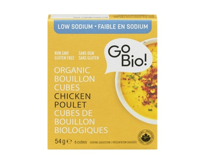 Go Bio Organic Chicken Bouillon Cubes No Salt Added - 54.0 G