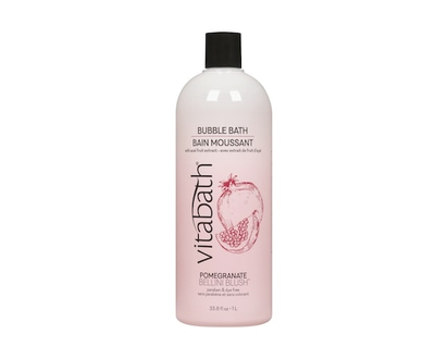 Vitabath Pomegranate Bellini Blush Paraben & Dye Free Bubble Bath - 1 L