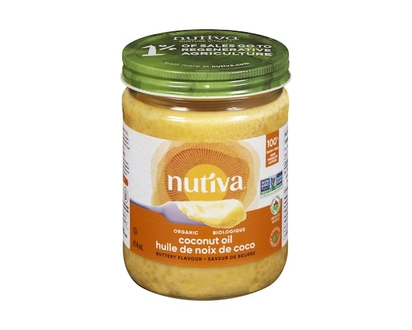 Nutiva Organic Coconut Oil With Non-Dairy Butter Flavour - 414.0 ML