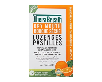 TheraBreath Dry Mouth Lozenges Mandarin Mint 72 Wrapped Lozenges - 72 LOZ
