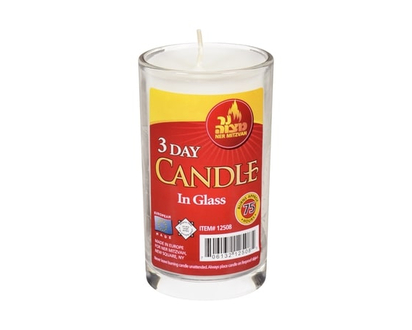 Ner Mitzvah Candle In Glass 3 Day - 1.0 EA