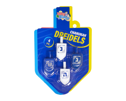 Blue & White Wood Dreidels 4-pk (Medium) - 4.0 EA
