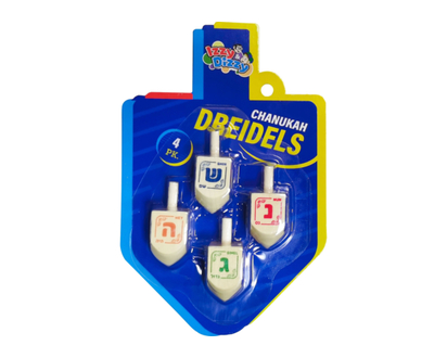 Natural Wood Dreidels 4-pk (Medium) - 4.0 EA