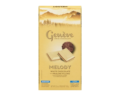 Gefen White Chocolate With Praline Filling Melody - 100.0 G