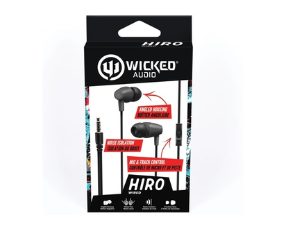 Wicked Hiro Wired Earbud w/mic - 1 EA