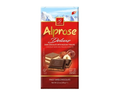 Alprose Kosher Chocolate Bar, Deluxe Dark Chocolate - 100.0 G