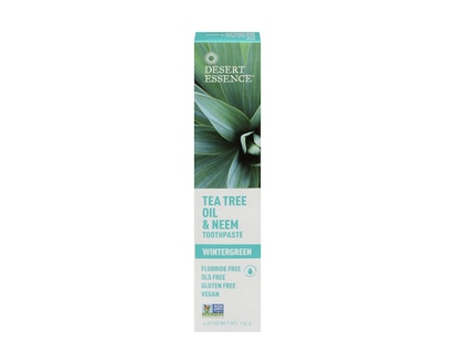 Desert Essence Tea Tree Oil & Neem Toothpaste, Wintergreen - 176.0 G