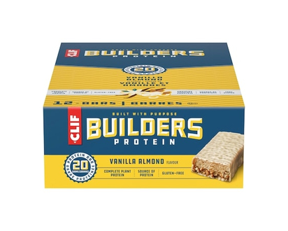 CLIF BUILDERS Protein Bars, Vanilla Almond Flavour, 20 g of Protein - 68.0 G