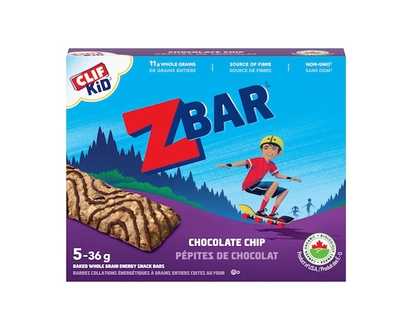 CLIF ZBAR Organic Energy Snack Bars, Chocolate Chip, (Pack of 5) - 180.02 G