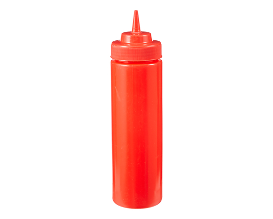 Grande bouteille à bouchon conique rouge Tablecraft 24 oz - 1.0 EA