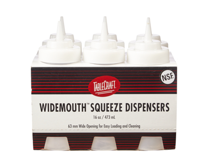 Tablecraft Square Bottle, Dispenser 16 oz Clear - 1.0 EA