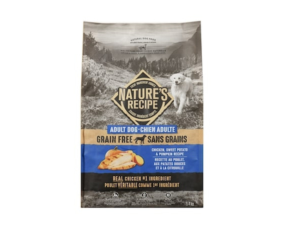 Nature's Recipe Natural Dog Food Adult Dog Chicken, Sweet Potato & Pumpkin Recipe - 5.4 KG