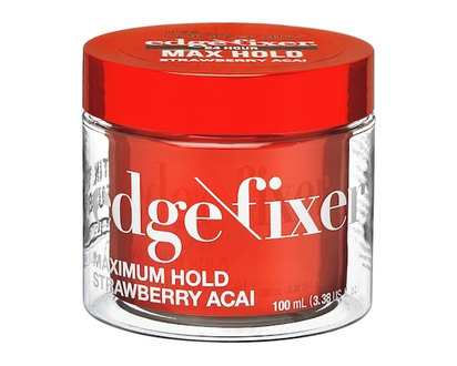 KISS Colors & Care Edge Fixer Gel Maximum Hold for Textured Hair Type, Strawberry Acai, 3.38 fl. oz. - 100 ML