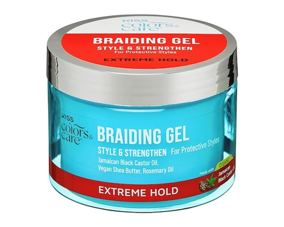 KISS Colors & Care Braiding Gel, Extreme Hold, Nourishing & Organic, 6 oz. - 1 EA